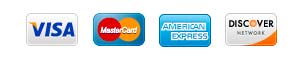 Photo of credit cards accepted by the law firm